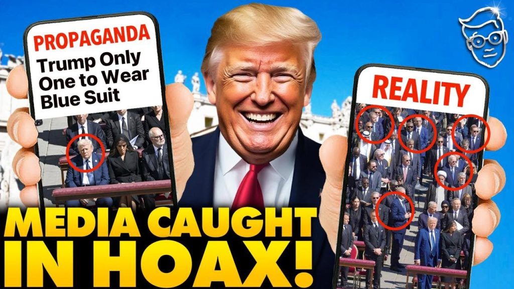 Hysterical New Trump Hoax Debunked: Trump Wore A ‘Blue Suit’ To The Pope’s Funeral in Disrespect…