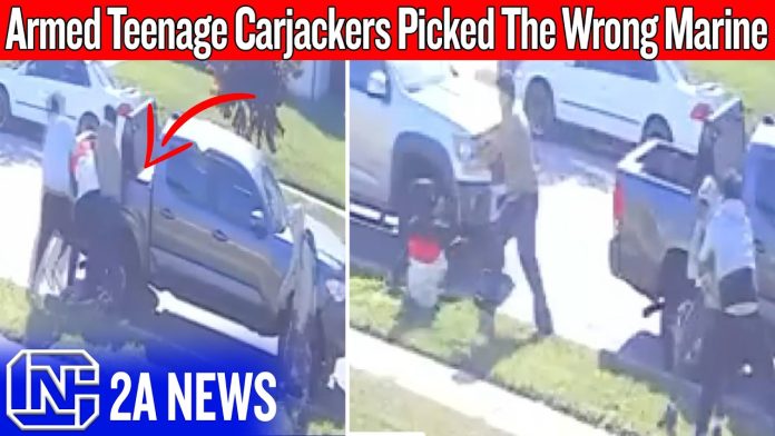 Armed Teens Carjackers Pointed A Gun At A Marine. Big Mistake